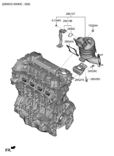 2022 Hyundai Ioniq 5 Gasket-EGR Pipe Diagram for 284932S010