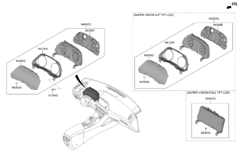2006 Hyundai Accent  Cover-Cushion Diagram for 94363L1000