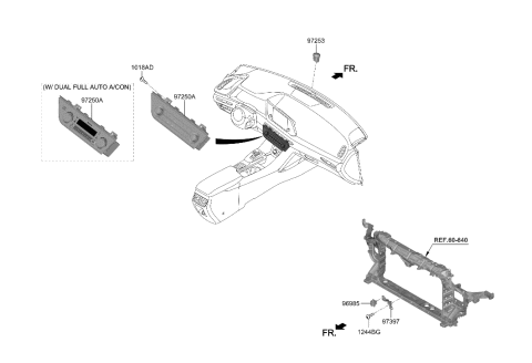 2022 Hyundai Ioniq 5  Control Assembly-Heater Diagram for 97250L0210PEE