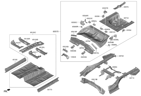 2022 Hyundai Ioniq 5  BRKT Assembly-Child Anchor Side Mt Diagram for 65913L0000