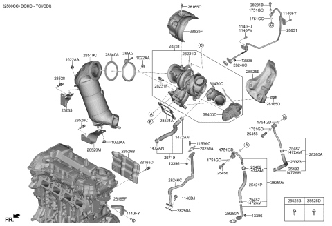 2006 Hyundai Accent Bolt Diagram for 285282C400