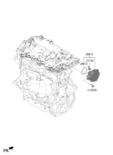 2021 Hyundai Ioniq  Pump Assembly-Vacuum Diagram for 288102M810