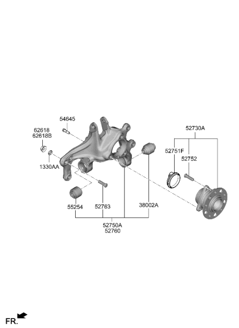2021 Hyundai Ioniq  Bolt Diagram for 52712C2100