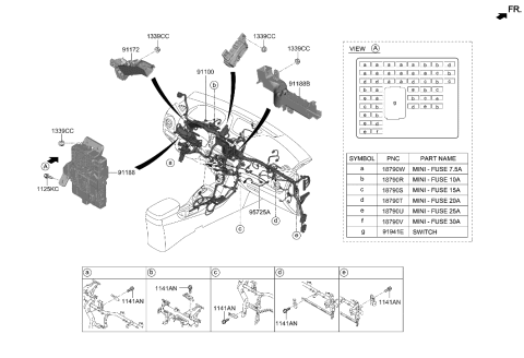 2023 Hyundai Santa Fe  Protector-Wiring Diagram for 91961J9010