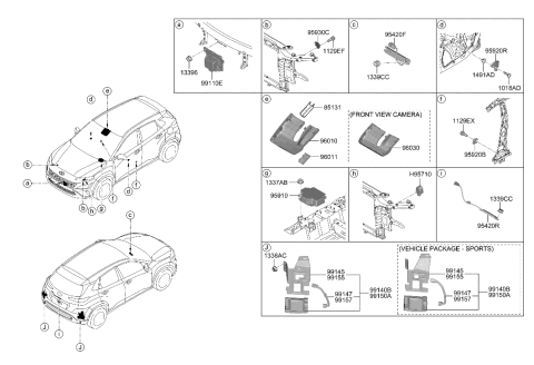 2023 Hyundai Santa Fe Cover-Rear View Inside Mirror Diagram for 851303V000