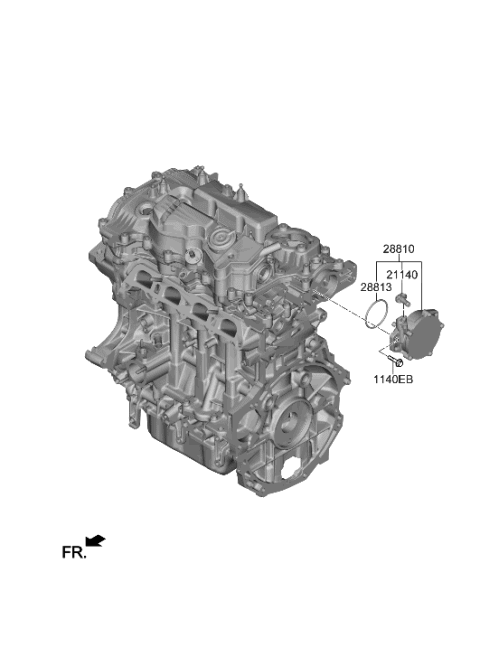 2012 Hyundai Veracruz  FLANGE Ring Diagram for 288132M810