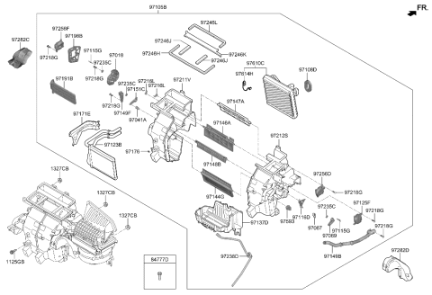 2023 Hyundai Santa Fe  Lever-Sub Foot Diagram for 97151J9000