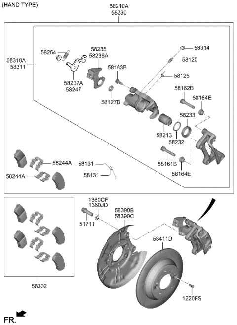 2023 Hyundai Santa Fe  Guide Cable, LH Diagram for 58226J9200
