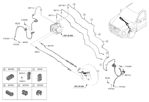2023 Hyundai Sonata Tube-H/MODULE To FR RH Diagram for 58711S8300
