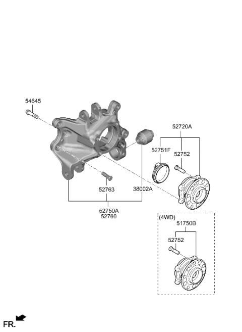 2023 Hyundai Sonata  Rear Bearing Sensor Diagram for 58980S1000