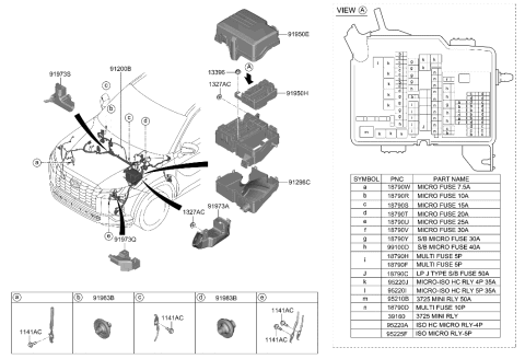 2023 Hyundai Sonata  LOWER COVER-U/H J/BOX Diagram for 919B5S8100