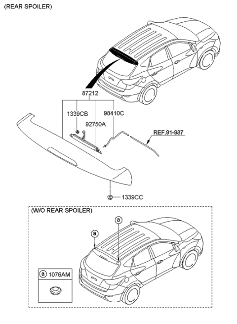 2022 Hyundai Santa Fe Lamp Assembly-High Mounted Stop Diagram for 927002S000