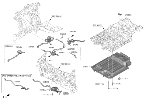 2000 Hyundai XG300 Hose-3WAY Valve NO.2 Diagram for 375Y5DD000