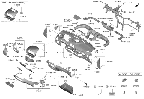 2000 Hyundai XG300  Cover Assembly-Fuse Box Diagram for 84753K4100TRY