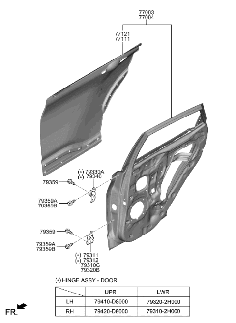 2000 Hyundai XG300 Bolt Diagram for 1143008251