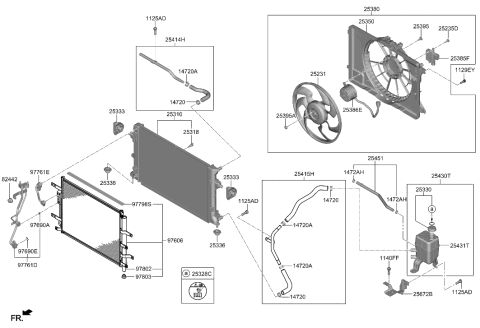 2020 Hyundai Elantra GT Hose Assembly-RADAATOR, LWR Diagram for 25415K4000
