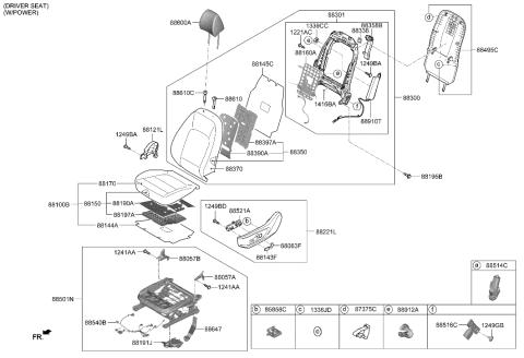 2020 Hyundai Elantra GT  Cover-RECLINER FR Seat RH INR Diagram for 88293G2000SRX