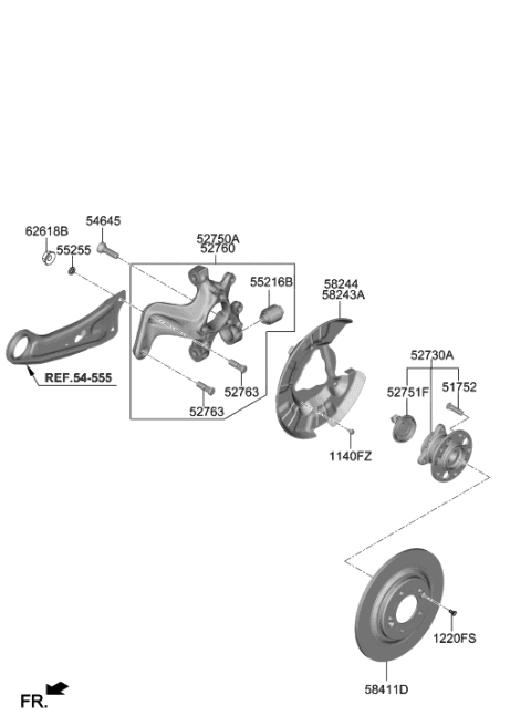 2000 Hyundai XG300 Bolt Diagram for 52712G2000