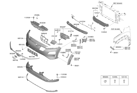 2000 Hyundai XG300  Module-Charge Dr Diagram for 86340K4000
