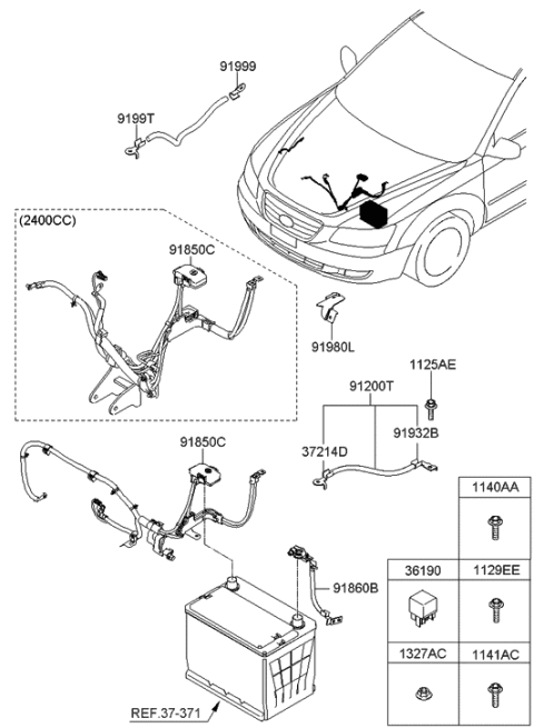 2023 Hyundai Kona N  Terminal-Engine Ground Diagram for 919803K950
