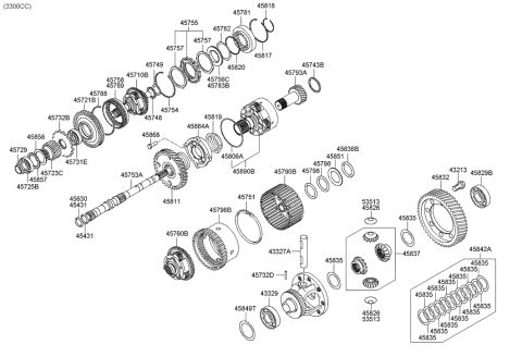 2023 Hyundai Kona N Race-One Way Clutch Diagram for 4578139020