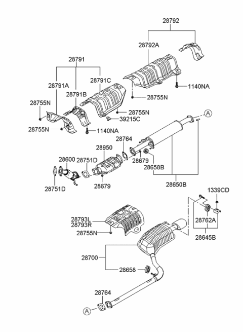2023 Hyundai Kona N Protector-Heat Rear, RH Diagram for 287943K000