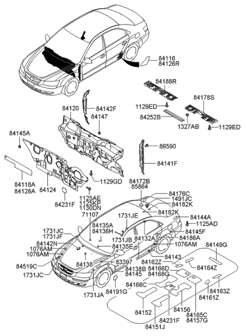 2015 Hyundai Genesis  Bolt-Washer Assembly Diagram for 1129306146B