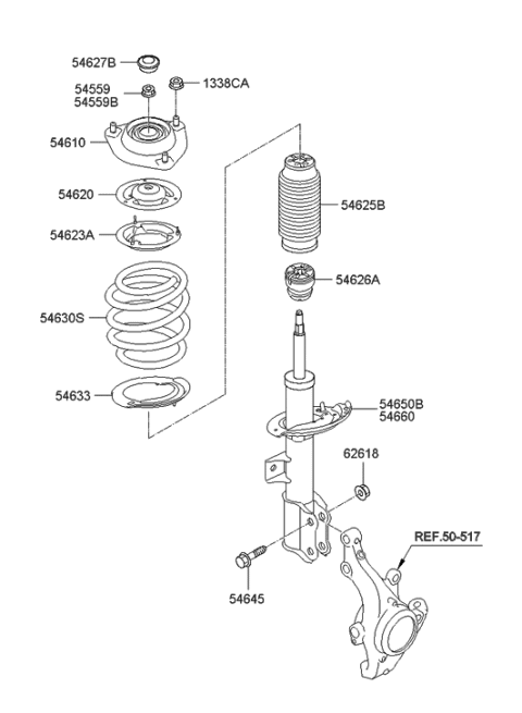 2015 Hyundai Elantra Insulator Assembly-Strut Diagram for 546103X100