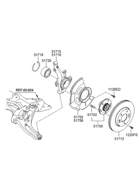 2014 Hyundai Elantra  Screw-Machine Diagram for 1220306167E