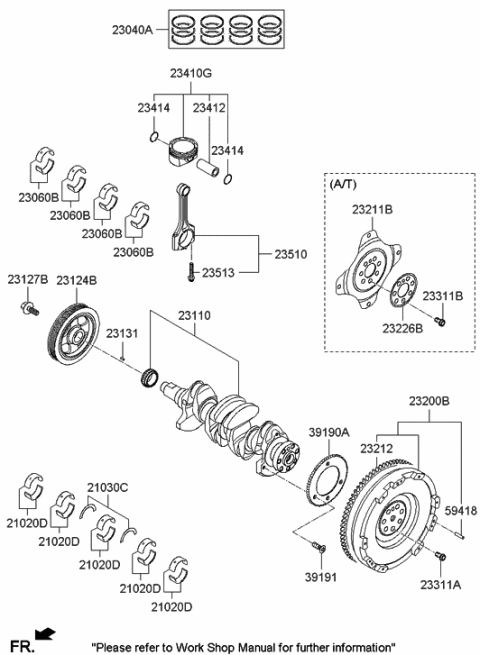 2014 Hyundai Elantra Rod Assembly-Connecting Diagram for 235102E100