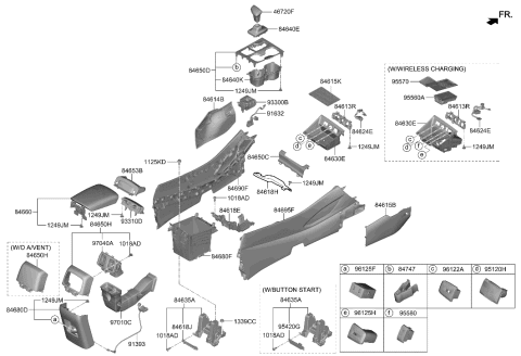 2005 Hyundai Elantra  Knob Assembly Diagram for 46720AA100NNB