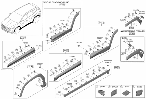 2005 Hyundai Elantra  Tapping Screw-FLANGE Head Diagram for 1249304107K