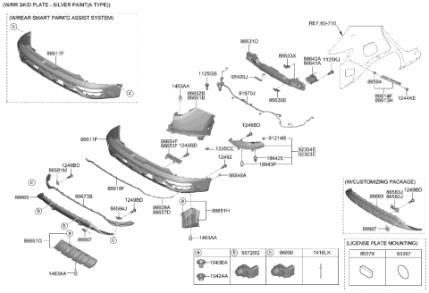 2002 Hyundai Elantra Bulb-12V 16W Diagram for 1864318004N