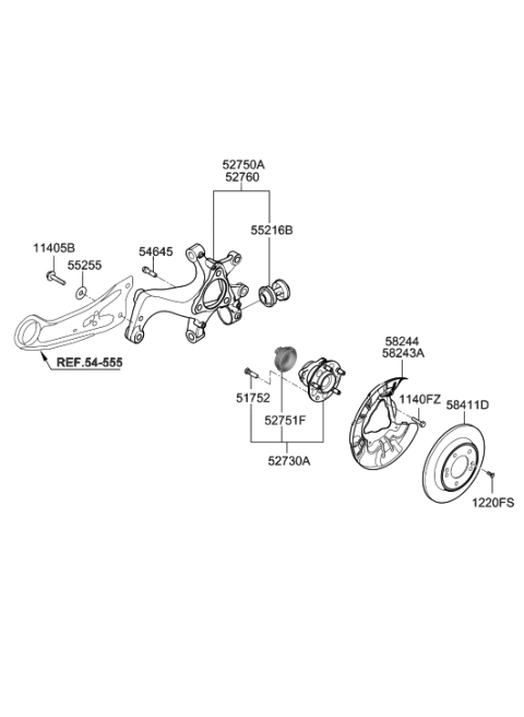 2007 Hyundai Tucson Cover-Dust Rear, LH Diagram for 58243G3400