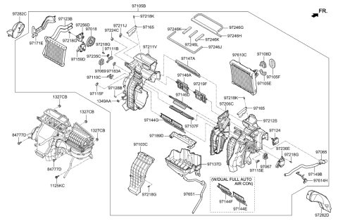2006 Hyundai Tucson Door Assembly-Temperature(A) Diagram for 97150F2010