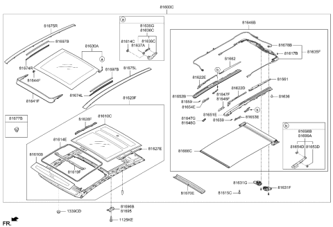2022 Hyundai Genesis G80  Rail Assembly-Rear, RH Diagram for 81628G3000