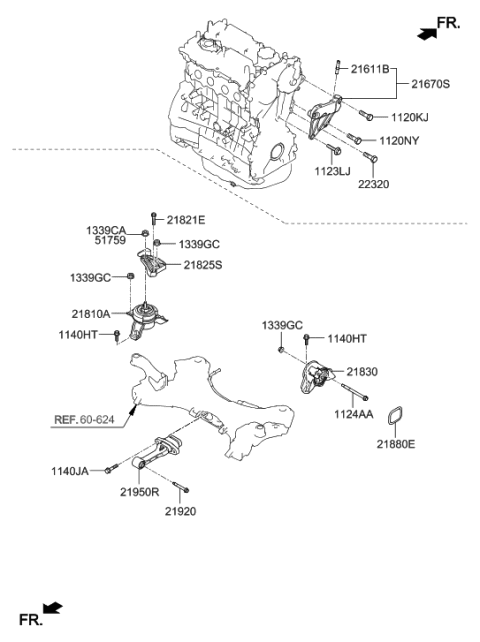 2000 Hyundai Santa Fe  Bolt Diagram for 219202T000