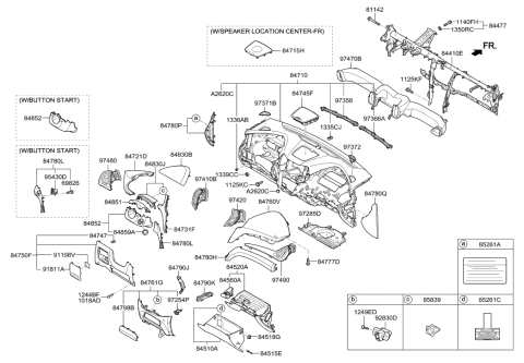 2000 Hyundai Santa Fe  Cover-Fuse Box Diagram for 847544Z000NBC