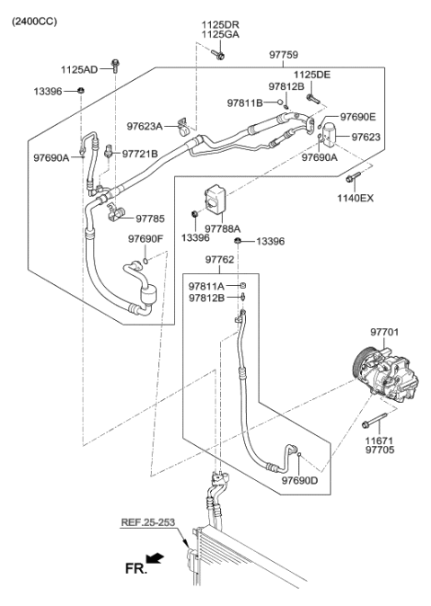 2019 Hyundai Nexo  Hose-Discharge Diagram for 977622W500