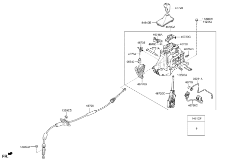 2019 Hyundai Nexo  Damper Diagram for 467332W110