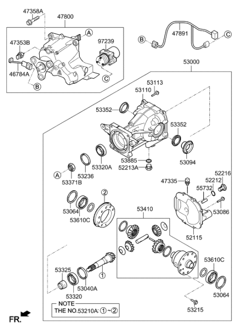 2019 Hyundai Nexo  Harness-4Wd Coupling Diagram for 478913B520