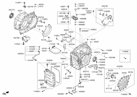 2019 Hyundai Nexo  Hose-Breather Diagram for 452703B100