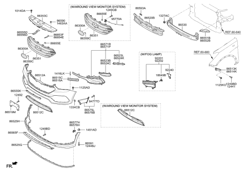2019 Hyundai Nexo Tapping Screw-HEXAGON Head Diagram for 1244105167K