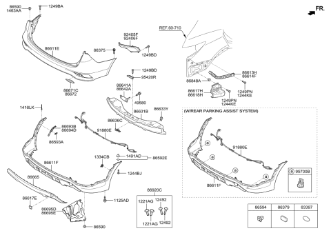 2020 Hyundai Palisade  Screw-Tapping Diagram for 1249304207B