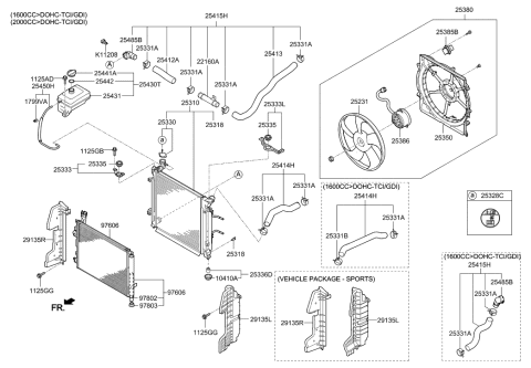 2022 Hyundai Tucson Bracket Assembly-Radiator Mounting Upper Diagram for 25333C1100