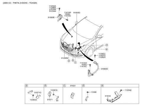 2022 Hyundai Tucson  Wiring Assembly-Battery Diagram for 91850C2010