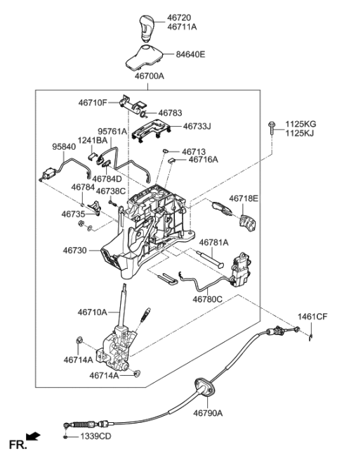 2023 Hyundai Santa Fe Hybrid  BUSHING Diagram for 46714B1000