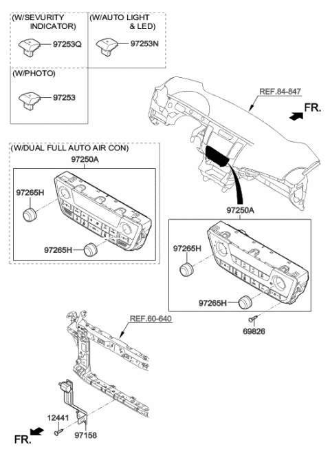 2022 Hyundai Tucson SECUrity Indicator Assembly Diagram for 972533X100