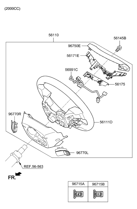 2022 Hyundai Tucson Switch Assembly-Steering Wheel Remote Diagram for 96750C2060UN5