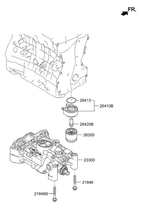 2023 Hyundai Santa Fe Hybrid  Cover Assembly-Timing Chain Diagram for 213502B702